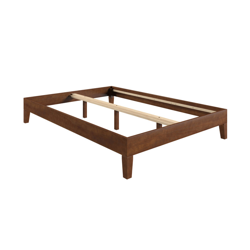 Antolic Solid Wood Platform Bed, Full, Walnut