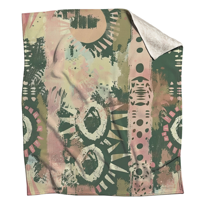 Couvertures à motif tribal abstrait, L 60 po x H 80 po