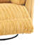 Fauteuil inclinable électrique oscillant avec pivot Bela, bois d'eucalyptus, tissu jaune-130973240