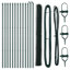 Vidaxl Fence With Posts PVC-Coated Steel-116798007-116798010