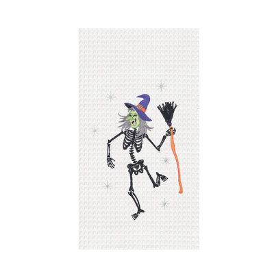 Torchon de cuisine Dancing Skeleton Witch