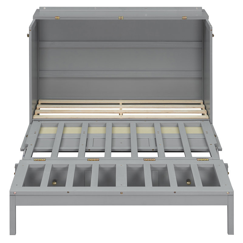 Lit escamotable avec grands tiroirs Murphy, Gris