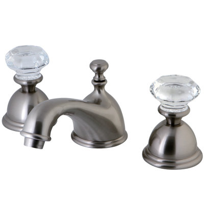 Celebrity Celebrity Double Crystal Handle Widespread Bathroom Faucet with Drain Assembly