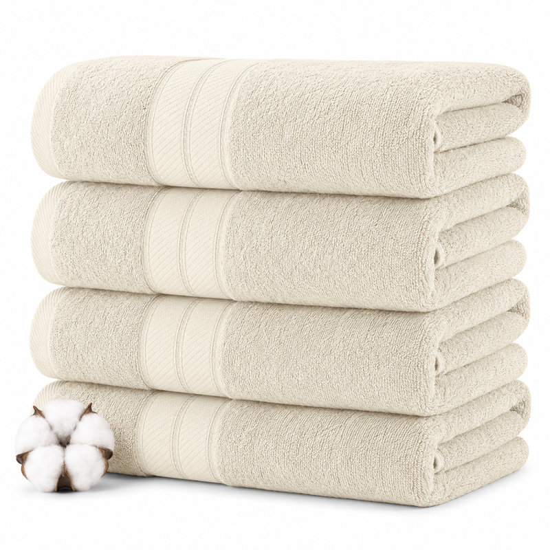 Modern Threads 4-Pack SpunLoft™ Bath Sheet Set, Sand