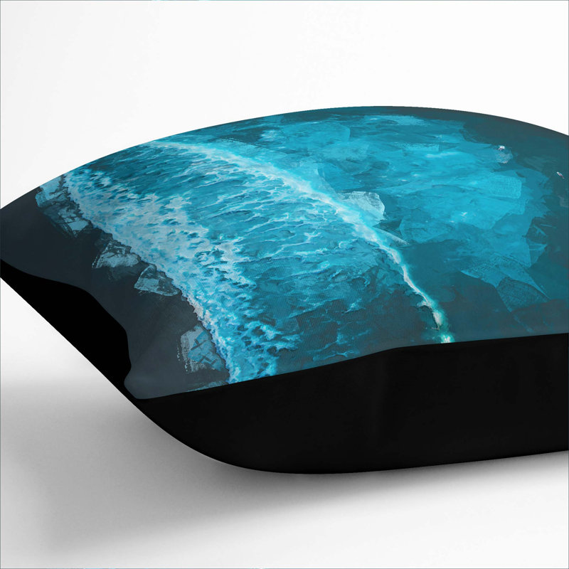 Square Throw Cushion, 40cm H x 40c m W x 15cm D, Black