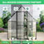 Serre en polycarbonate avec cadre en aluminium 6 x 7 pi, serre en polycarbonate robuste avec installation rapide et évent de toit