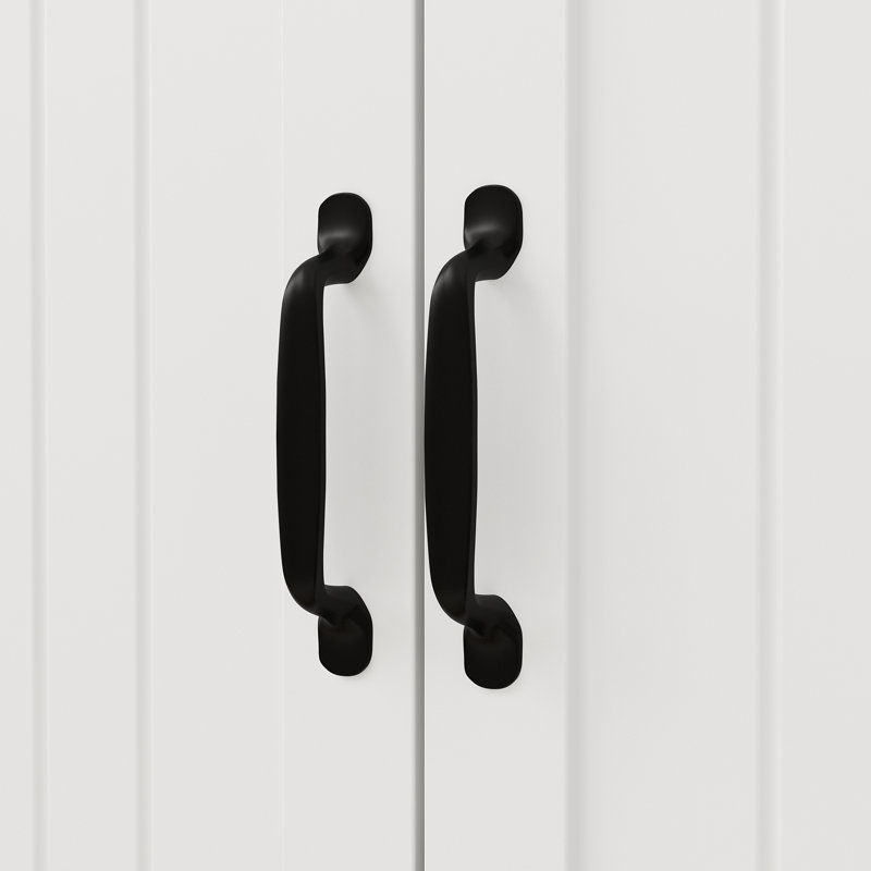 Armoire de rangement convertible en lit double - blanc, conception à 4 portes