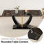 Ensemble de salle à manger Marble Glass Offrant amplement d'espace pour les repas de famille et les rassemblements festifs-377515010-377515009