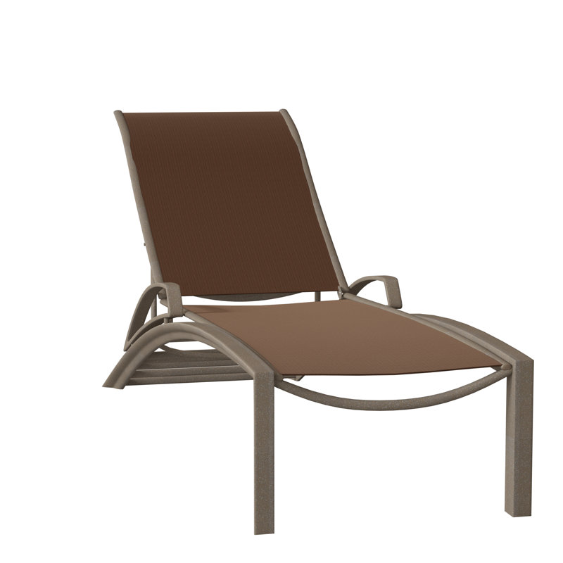 South Beach Outdoor Metal Chaise Lounge, Cape Cove, Mocha