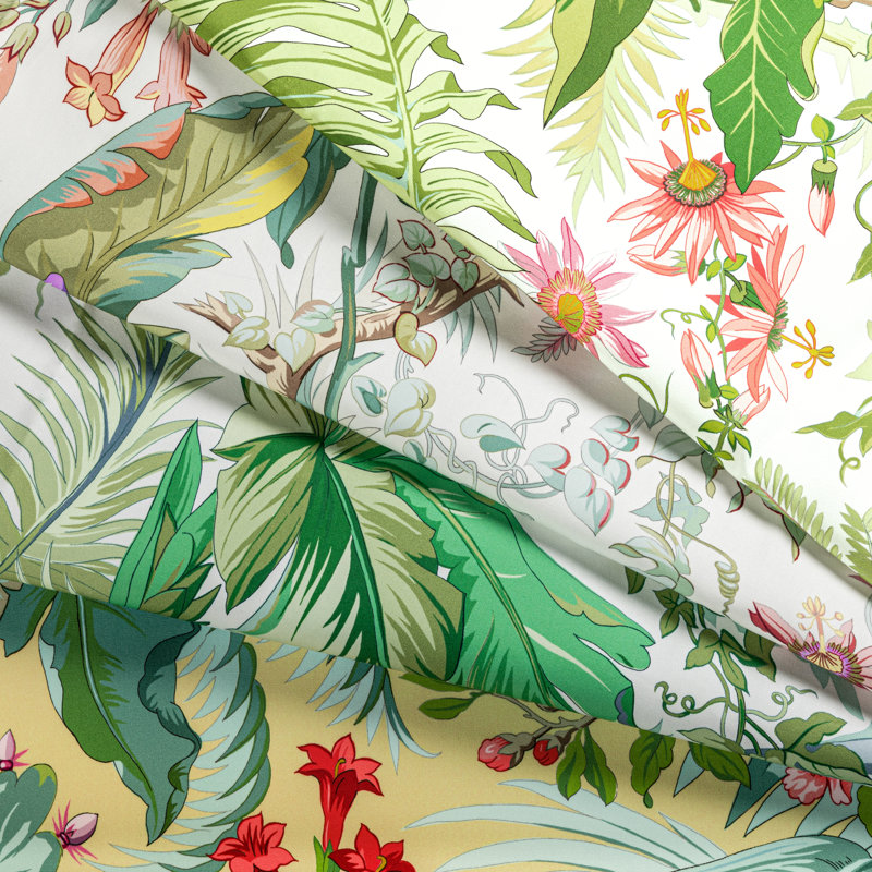 Majorelle Print 100% Cotton Fabric, Mist