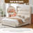 Upholstered Platform Storage Bed with a High Backrest and Two Large Solid Wood Drawers-1413363650-1413444787