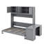 Grand lit escamotable avec bureau et tablettes-979261460