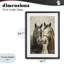 Paire de chevaux en harmonie, reproduction encadrée sous verre, design by Creative Studio-130821585-130821588