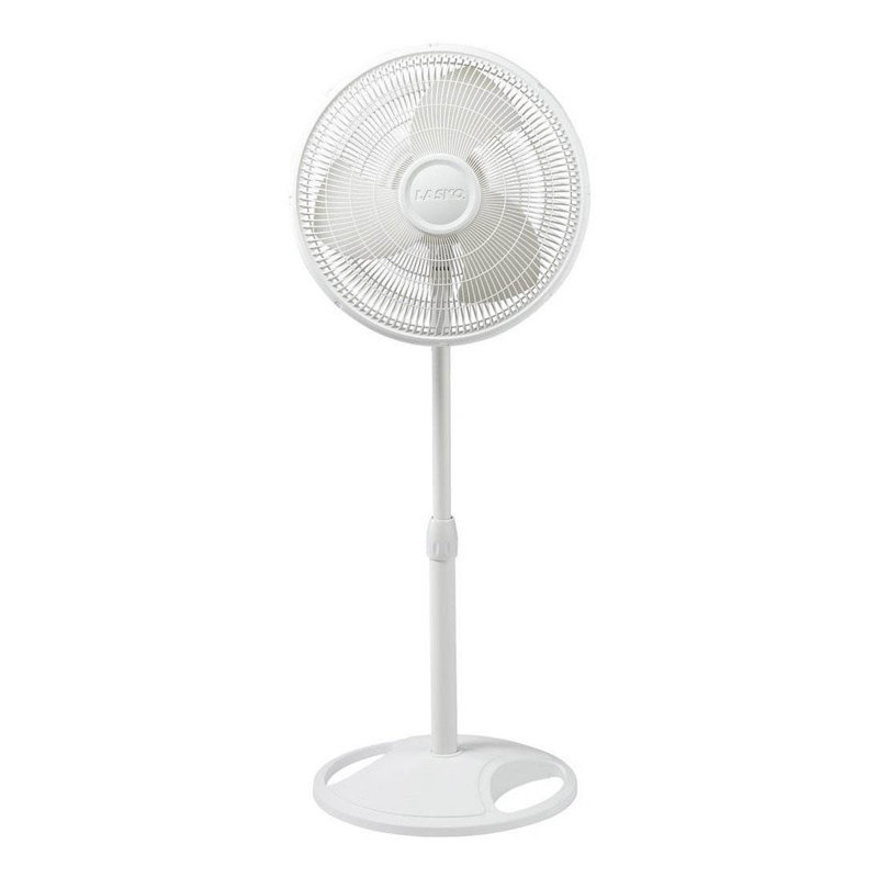 Lasko 3-Speed Adjustable Tilting Oscillating Standing Pedestal Fan, White