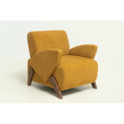 Méridienne, fauteuil d'appoint, canapé décoratif en tissu de velours de 28,15 pouces avec quatre pieds en bouleau, idéal pour le salon, le bureau, les bureaux ou les espaces de loisirs