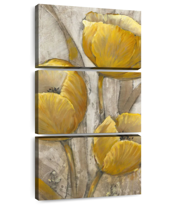 Ochre Tulips I, 52" H x 24" W