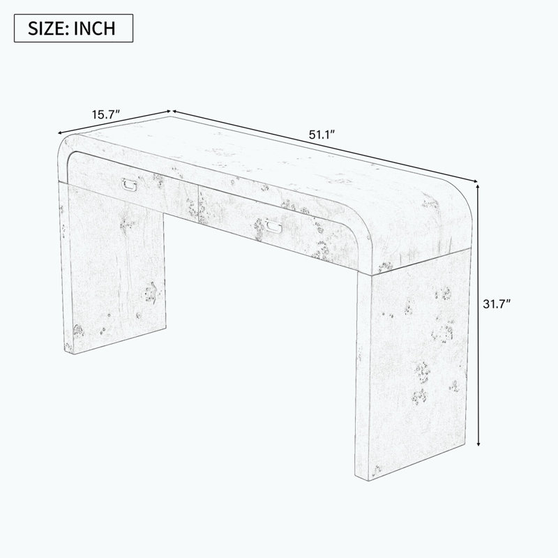 Commode de rangement avec 2 tiroirs, Brun