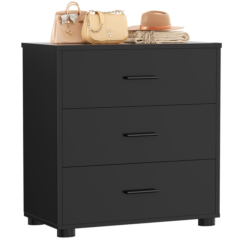 Commode pour chambre à coucher, salon ou bureau personnel, Noir