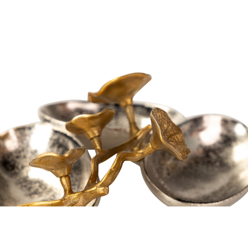 Aluminum Tray, Silver/Gold