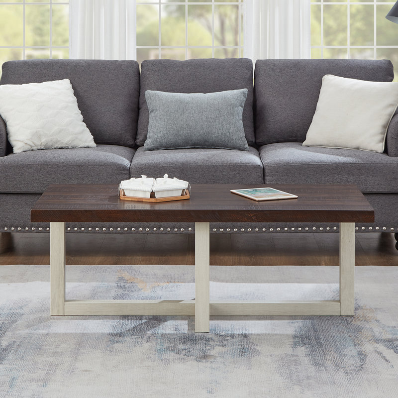 Table basse Valluri, Noyer/blanc
