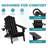 Adirondack Chair Set of 6, Folding HDPE Patio Chairs with Cup Holder, 400LBS Heavy Duty Fire Pit Chairs for Large Garden, Deck, Resort, Commercial Use-569517362