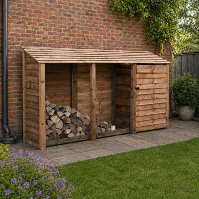 11 Ft. x 3 Ft. Log & Tool Store - Triple Bay Multi Storage Unit