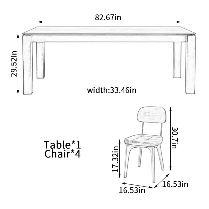 Crippen, 29.52"H x 82.67"L x 33.46"W