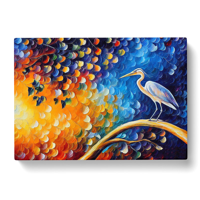 Heron Bird Abstract Vol.3 - Wrapped Canvas, 40cm H x 60cm W x 3cm D
