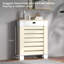 HOMCOM Radiator Cover with Drawer, Horizontal Slat, 78cm, White