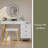 Dressing Table With LED Lights Glass Top Dressing Table With Extendable Side Table 5 Drawers Dressing Table With Mirror And Stool For Bedroom
