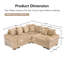 Canapé modulaire surdimensionné surdimensionné en nuage, canapé modulaire convertible avec accoudoirs très larges à assise profonde, 10 coussins décoratifs en velours côtelé de qualité supérieure, conception ergonomique, assemblage facile, pour les salons, chameau-2036851033-2036851034