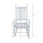 Chaise berçante en bois BLANC, sans passe-partout