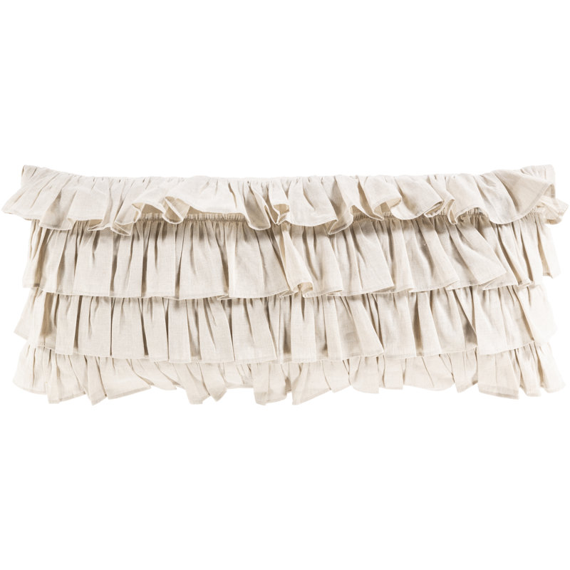  Linen Lumbar Pillow Cover, Ivory