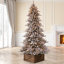 Sapin de Noël artificiel enneigé 9 pi avec 650 lumières blanc chaud