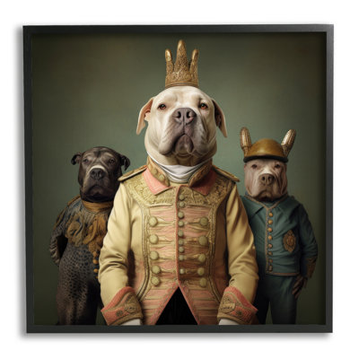 Ba-918-Framed " Dogs Wearing Regal Clothes "