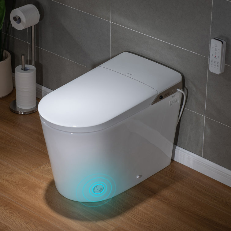 Intelligent Smart Bidet Toilet, Auto Open & Close, Foot Sensor, Auto Quiet Flush, Backup Mechanical Flush, and Advanced Deodorization