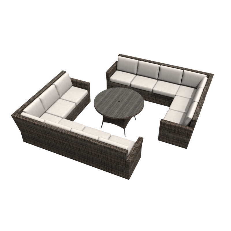 Kishlicky 12- Person Outdoor Seating Group With Cushions