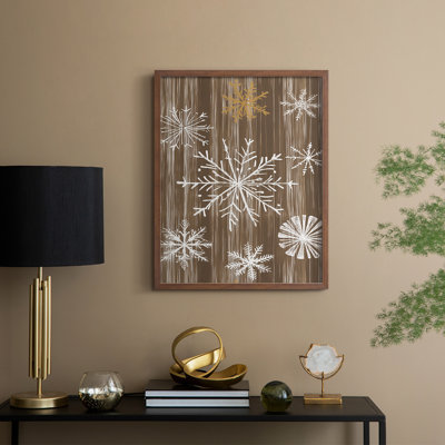 «Christmas Holiday Art LVI», reproduction encadrée - bois massif