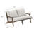 Saratoga Outdoor Patio Teak Wood Loveseat