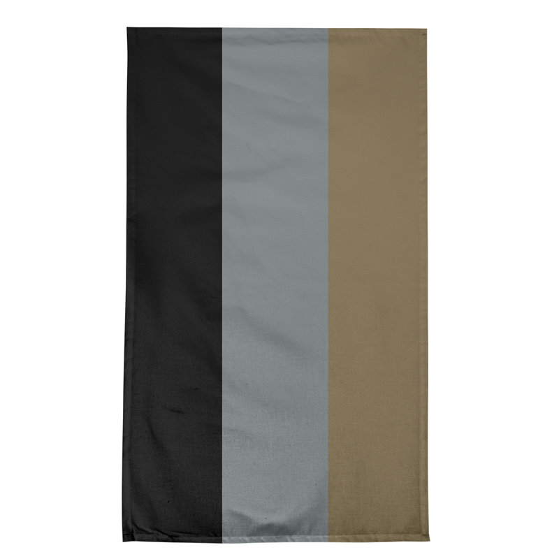 Serviette de thé hockey Anaheim, Noir / argent / doré métallique, Sergé de coton