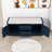 Storage Bench with 2 Drawers, 2 Cabinets and Removable Cushion for Entryway-1440841059