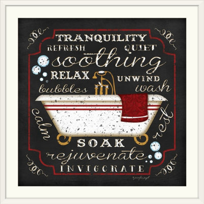 Vintage Black Bath Bath I Black by Jennifer Pugh - Print