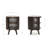 George Oliver Klever End Table with Storage | Round Modern Mid Century Side Table for Small Spaces