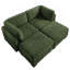 Canapé d'angle modulaire deux places en chenille à détails froncés, mousse haute densité, coussins de dossier épais-1894425478