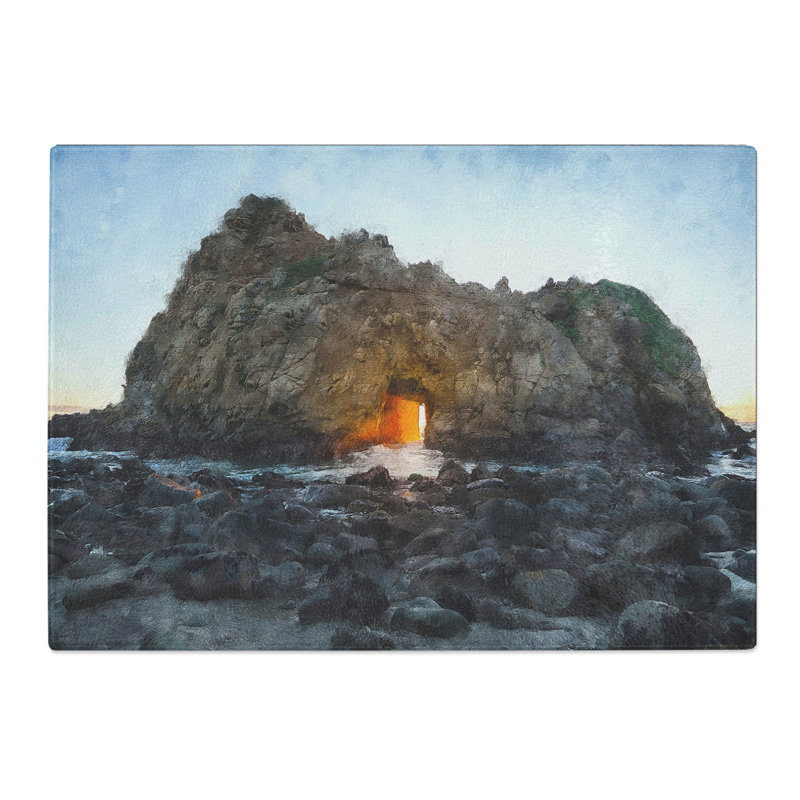 Sunset Through the Rock in California Chopping Board, 20cm W x 28.5cm L
