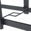 Table rectangulaire en métal à grain de bois 62,99 po x 37,8 po avec trou pour parasol, structure en acier robuste résistante à la rouille, facile à nettoyer, pour patio, patio, salle à manger, bureau-1578705128