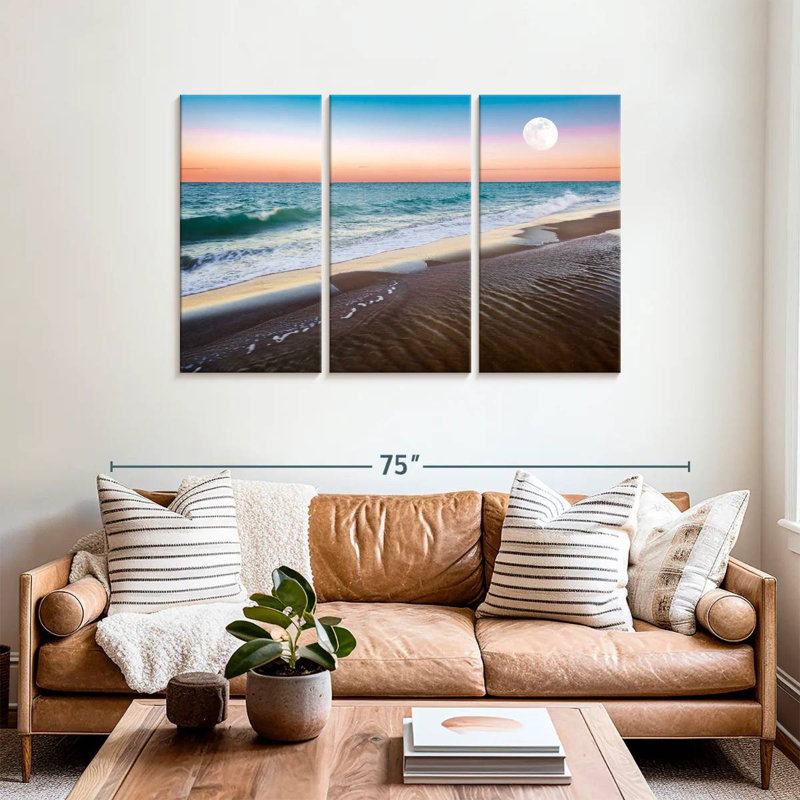 Gillard Moonrise au coucher du soleil, H 36 po x l 57 po