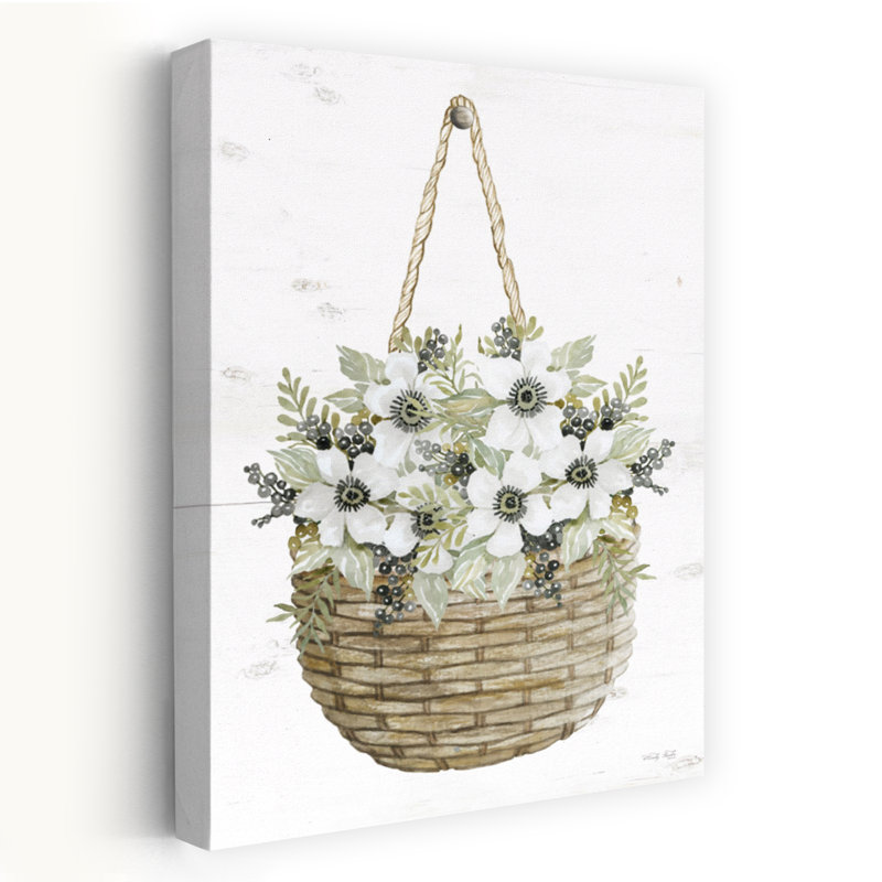 Panier de coquelicots, art du printemps coquelicot contemporain, H 36 po x l 24 po
