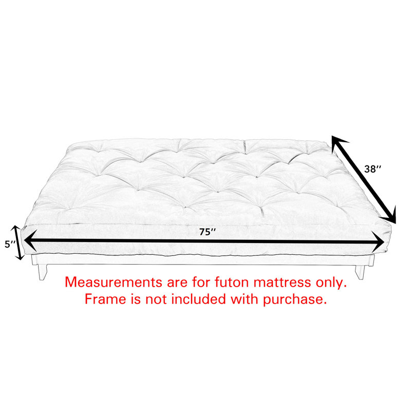 Matelas de futon Bryona, Minuit, 10", Full