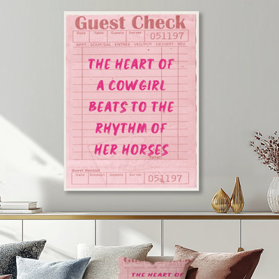 «The Heart Of A Cowgirl», art mural salon